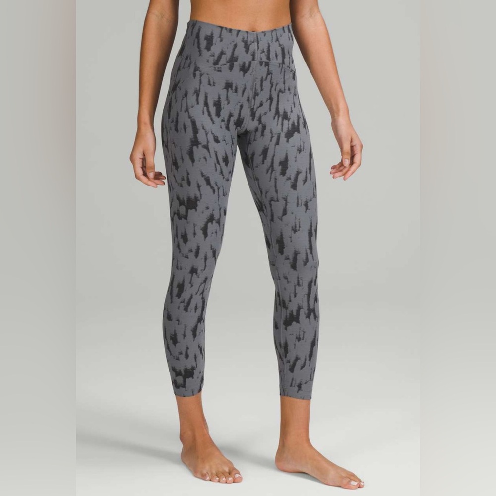 Lululemon InStill High-Rise Tight 25" ThreeD Camo Jacquard Asphalt Grey Black
